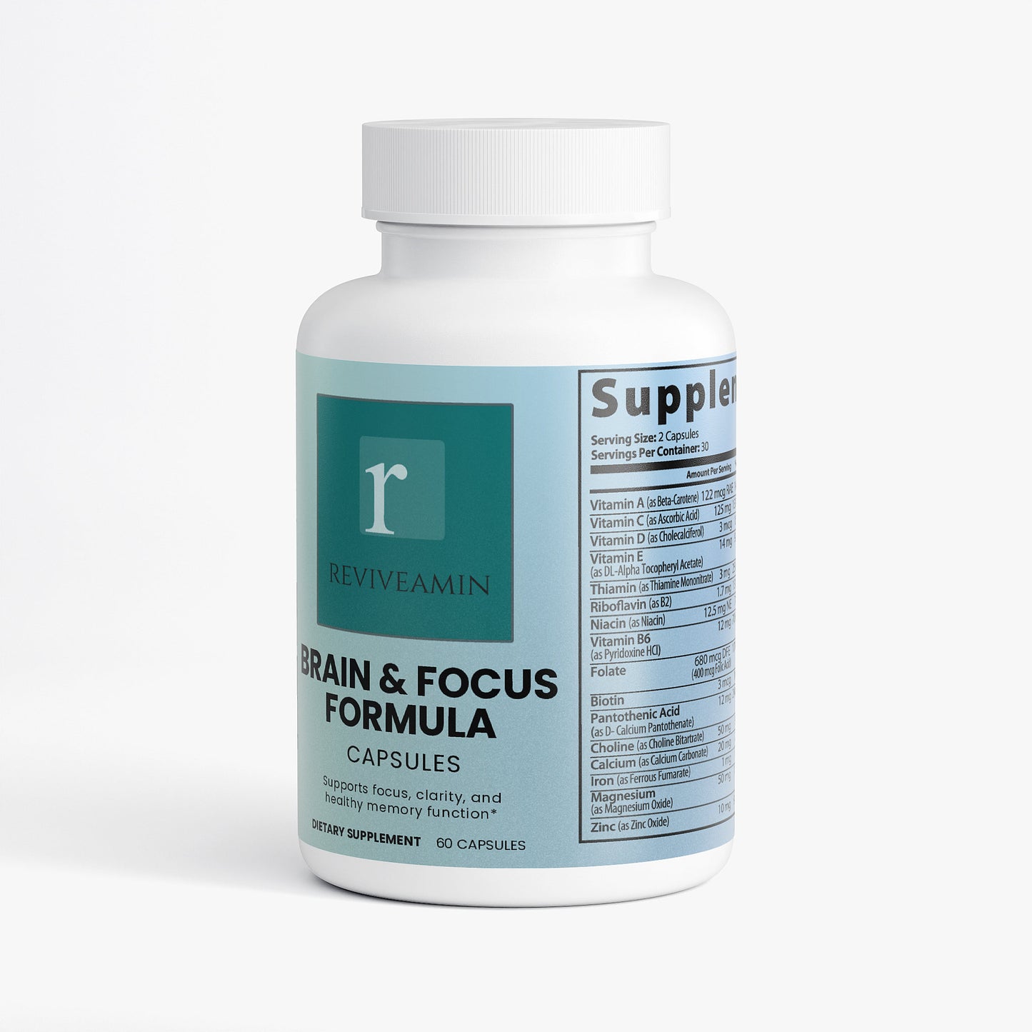 Brain & Focus Formula Capsules – Cognitive Support for Clarity, Memory & Performance