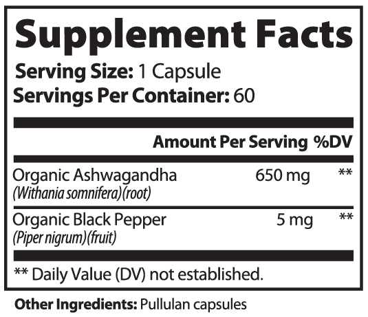 Ashwagandha : Stress Relief & Vitality Support - Organic Ayurvedic Adaptogen