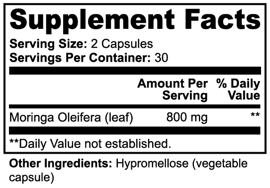 Moringa Oleifera Capsules – Nutrient-Rich Superfood for Energy, Immunity & Vitality