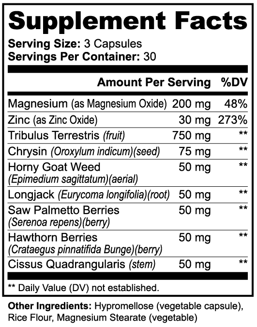 Alpha Energy Capsules - Men’s Vitality & Wellness Supplement – Muscle Support, Energy, Heart Health, Bone Strength & Libido