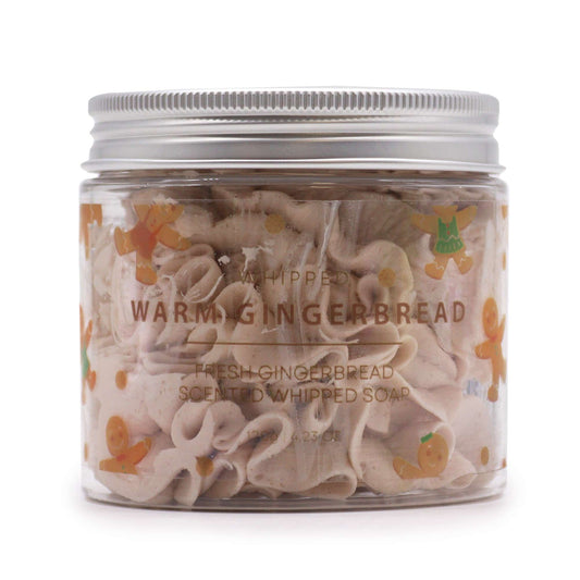 Warm Gingerbread Whipped Cream Soap 120g | Handmade Vegan Soap | Festive Spiced Bath Gift