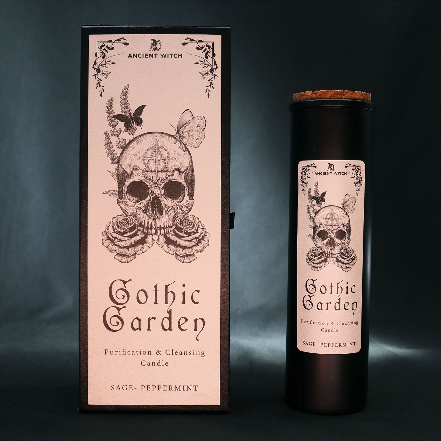 Ancient Witch Gothic Garden Candle – Cleansing & Purification | Sage & Peppermint Ritual Candle