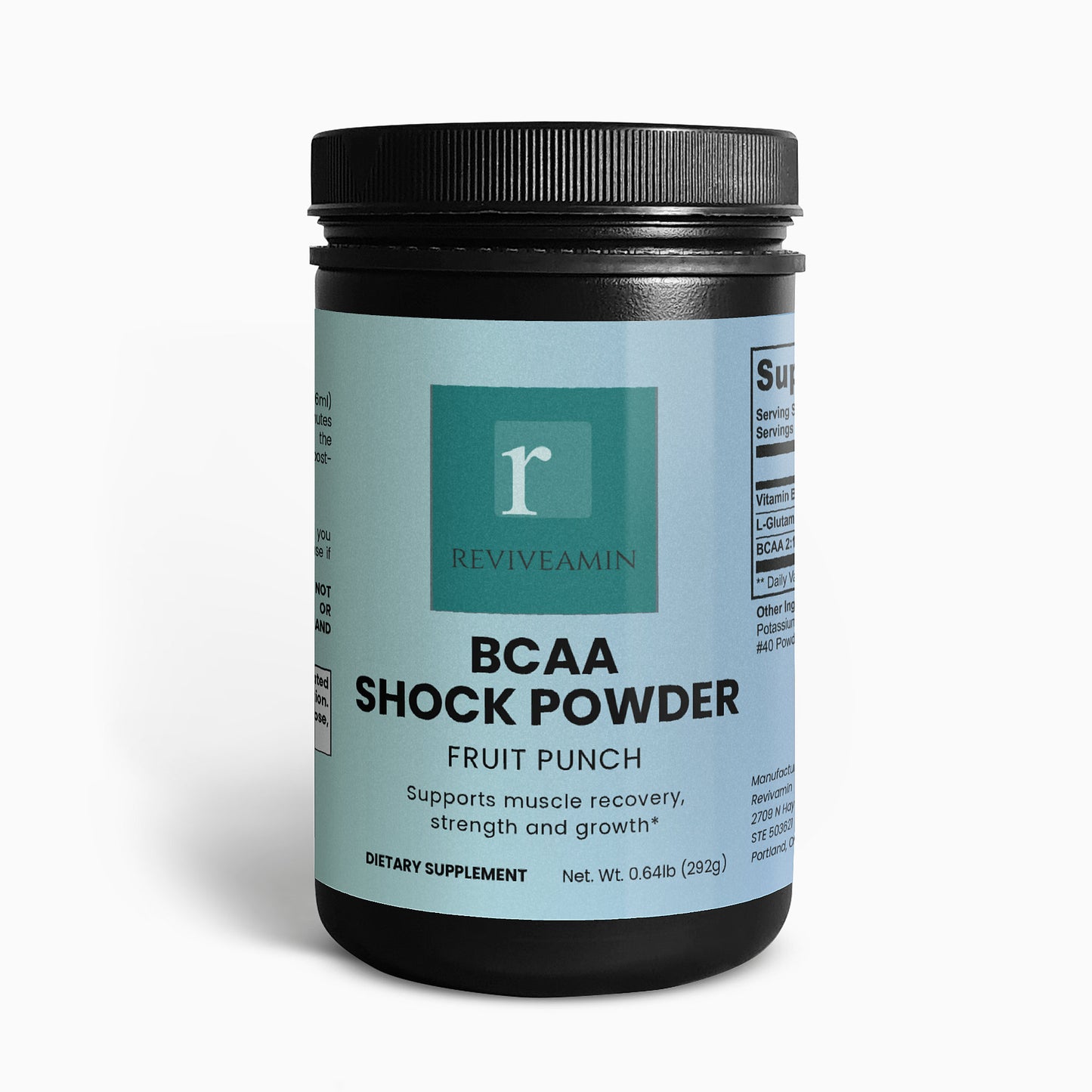 BCAA Shock Post Workout Powder – 5000mg Branched Chain Amino Acids + Glutamine – Muscle Recovery & Lean Muscle Growth Supplement