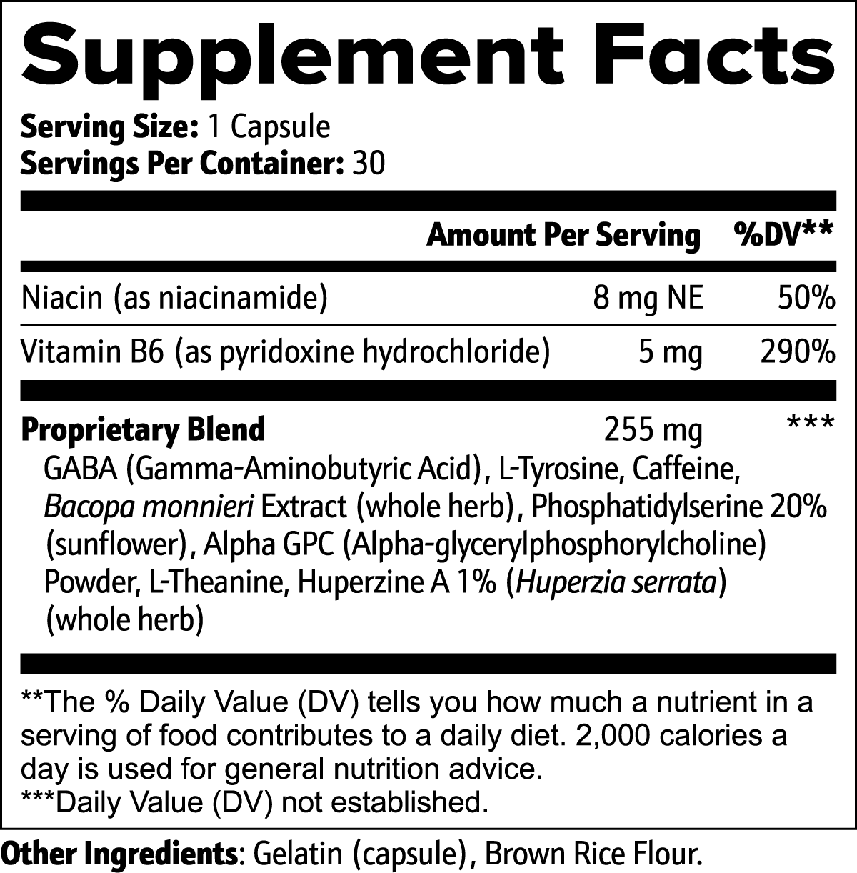 Cognitive Support Capsules - Brain & Focus Blend—Enhance Clarity, Memory & Mental Resilience
