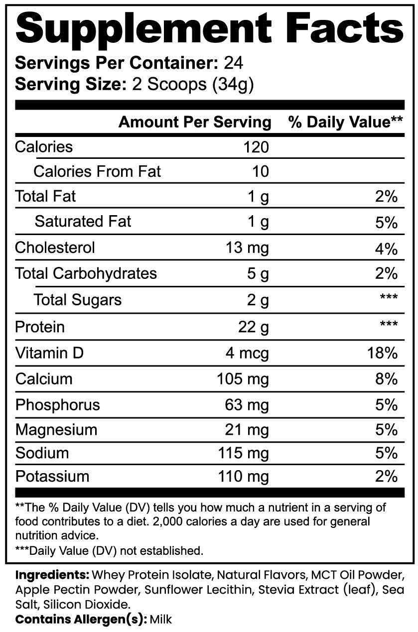Advanced 100% Whey Protein Isolate – Vanilla | 22g Protein, Muscle Recovery & Digestive Support