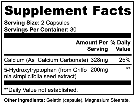 5-HTP (5-Hydroxytryptophan) Capsules Natural Serotonin Support for Mood, Emotional Wellness & Relaxation