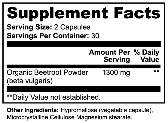 Beetroot Capsules – Nitric Oxide Support, Blood Pressure & Athletic Performance