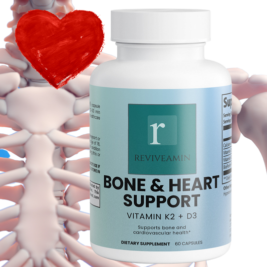 Bone & Heart Support Vitamin D3 + K2 Capsules – Bone Strength, Heart Health & Calcium Absorption Support