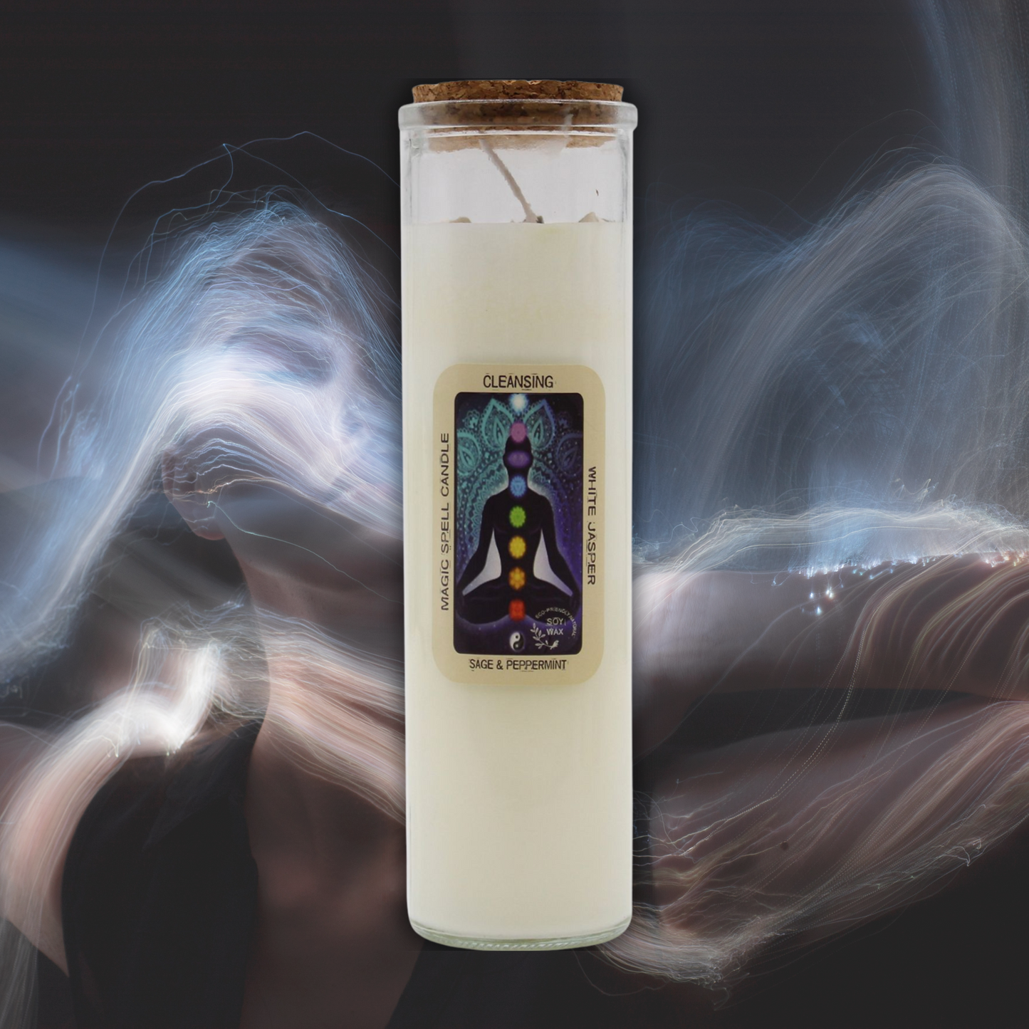 Magic Spell Candle – Cleansing | Purify, Renew & Transform (280g, 50hr Burn Time)