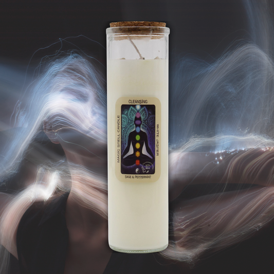 Magic Spell Candle – Cleansing | Purify, Renew & Transform (280g, 50hr Burn Time)