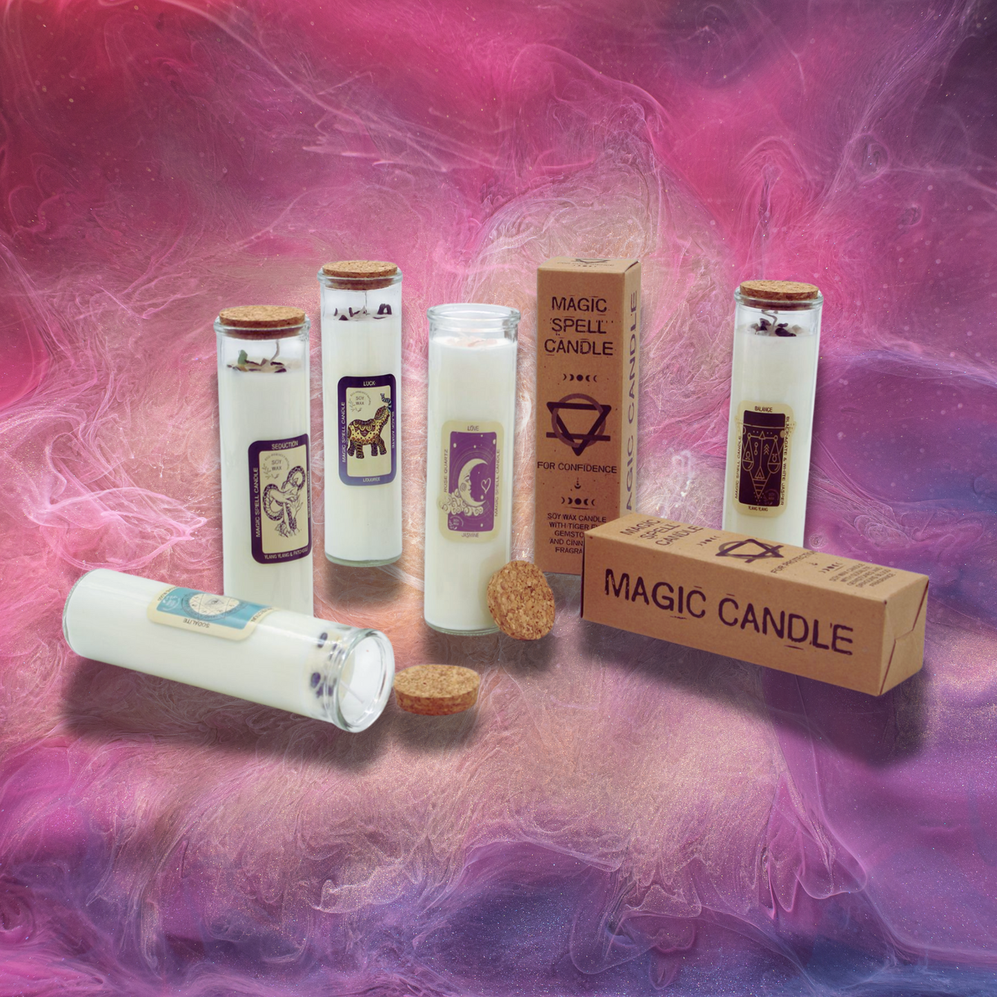 Magic Spell Candle – Love | Ignite Passion, Romance & Emotional Connection (280g, 50hr Burn Time)