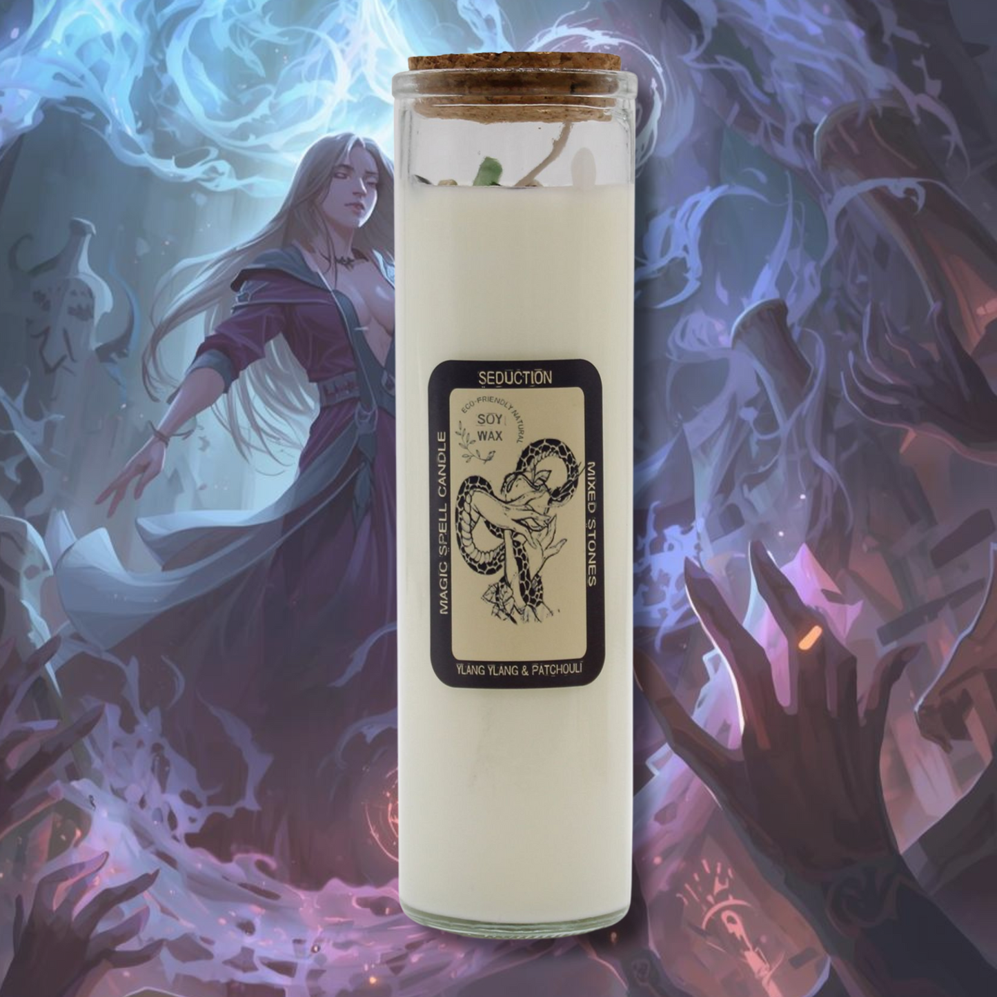 Magic Spell Candle – Seduction | Ignite Passion & Magnetic Energy (280g, 50hr Burn Time)