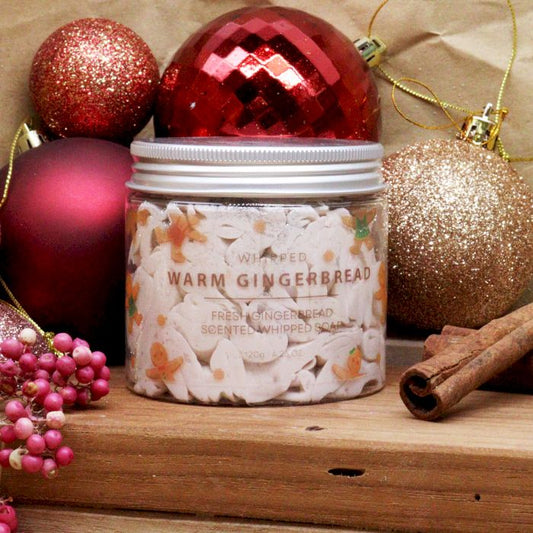 Warm Gingerbread Whipped Cream Soap 120g | Handmade Vegan Soap | Festive Spiced Bath Gift