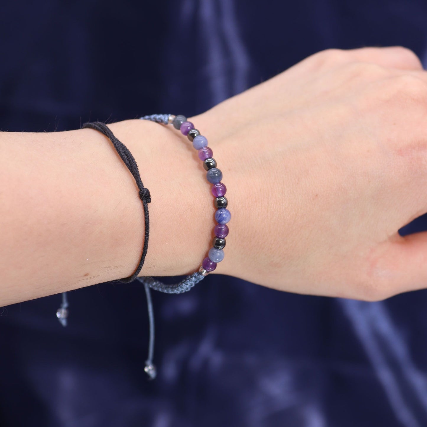 Sagittarius Zodiac Crystal Candle & Gemstone Bracelet – Turquoise Dewiness | Amethyst, Sodalite & Obsidian Crystals