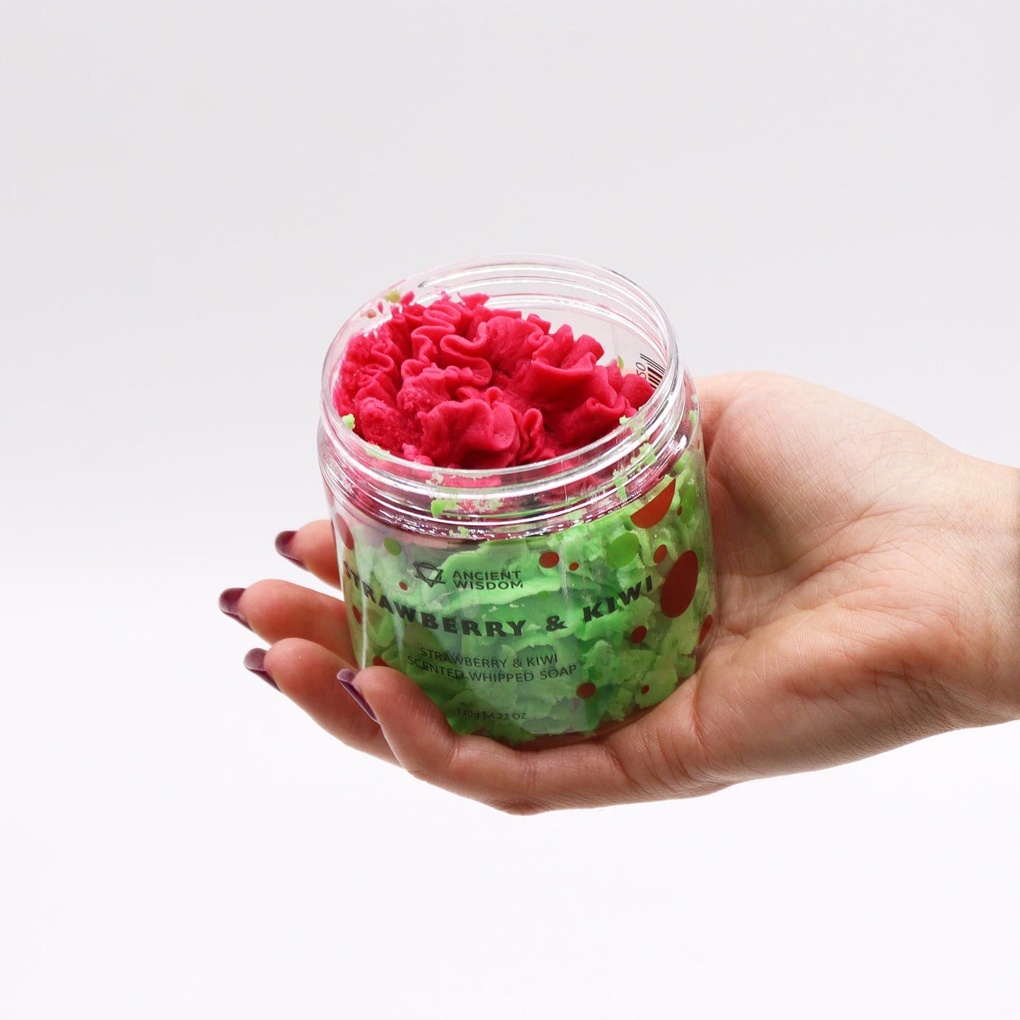 Strawberry & Kiwi Whipped Cream Soap 120g Vegan Handmade Soap | Delicate Fruity Fragrance