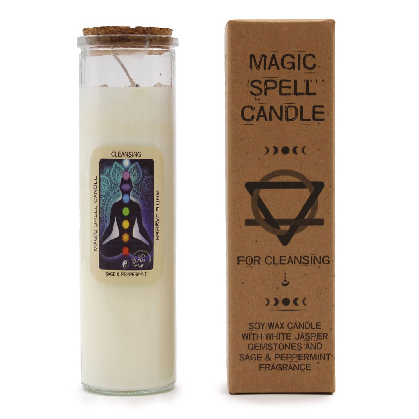 Magic Spell Candle – Cleansing | Purify, Renew & Transform (280g, 50hr Burn Time)