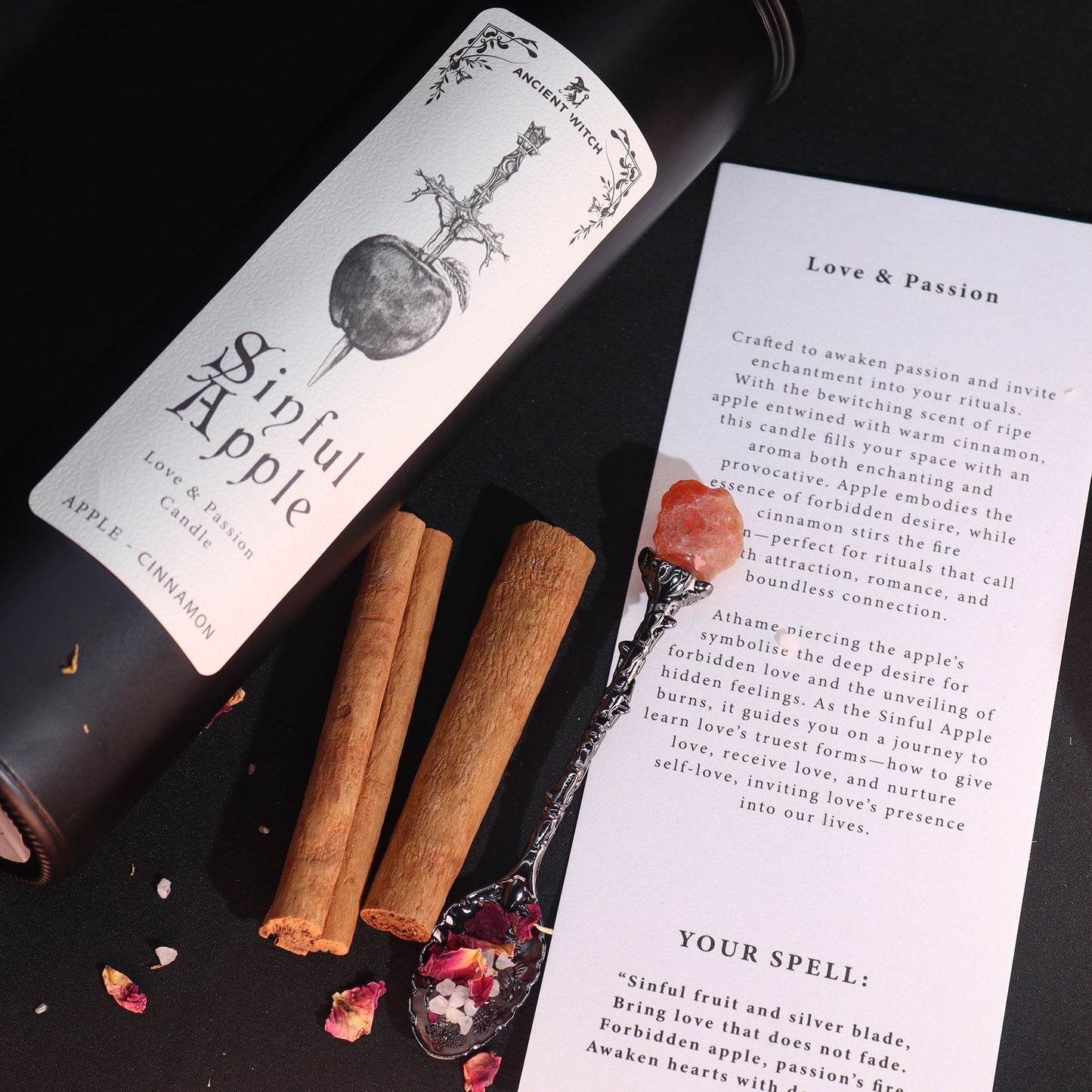 Ancient Witch Sinful Apple Candle – Love & Passion | Apple & Cinnamon Ritual Candle