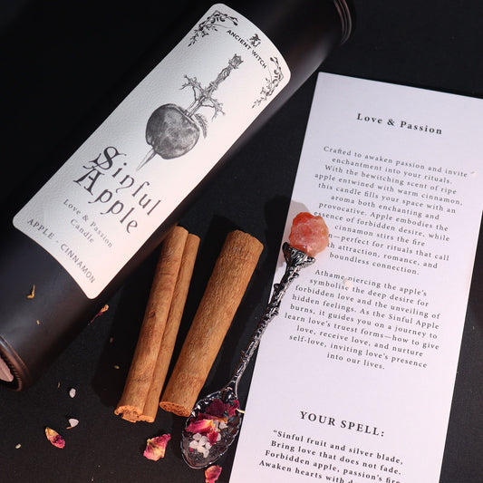 Ancient Witch Sinful Apple Candle – Love & Passion | Apple & Cinnamon Ritual Candle