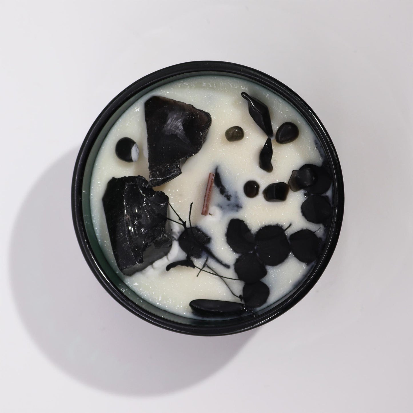 The King of Swords Crystal Magic Candle – Black Obsidian & Cedar Castle | Strength, Focus & Clarity (22hr Burn Time)