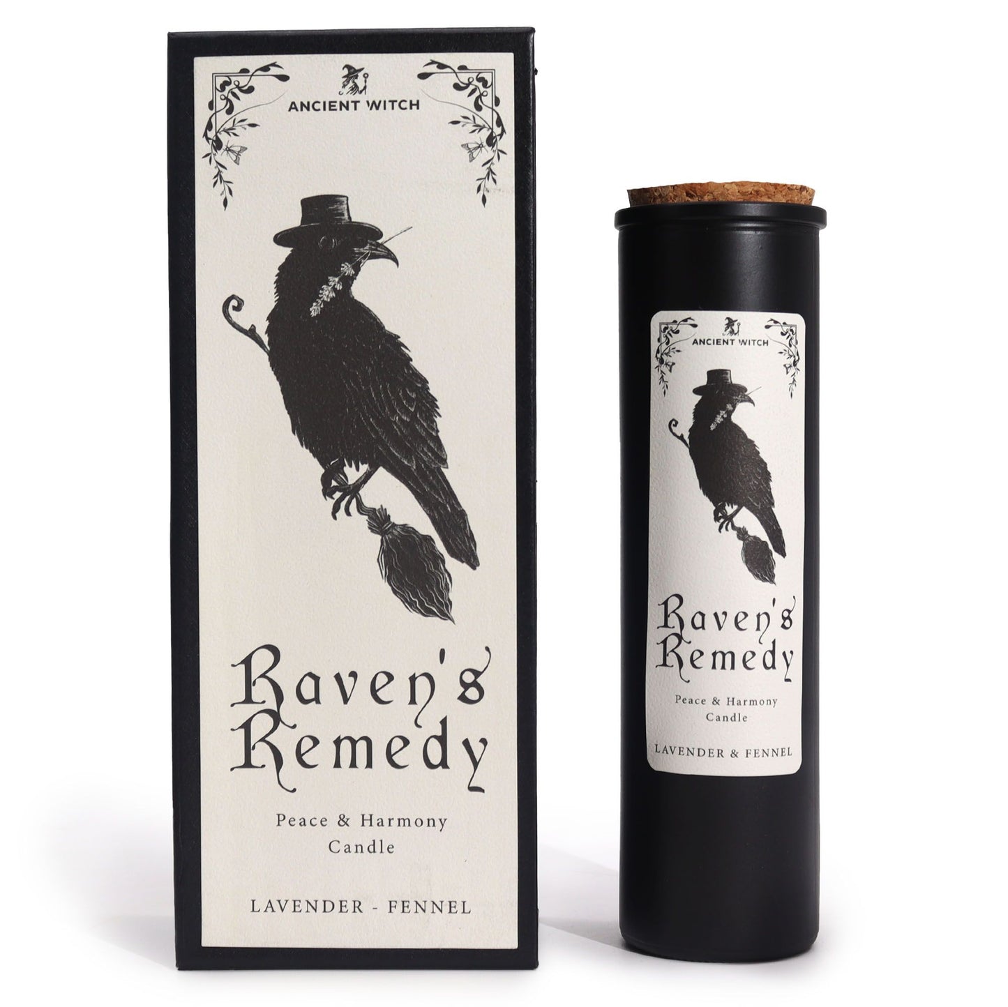 Ancient Witch Raven’s Remedy Candle – Peace & Harmony | Lavender & Fennel Ritual Candle