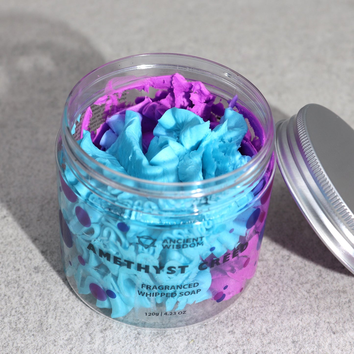 Amethyst Creed Whipped Cream Soap 120g | Vegan Handmade Soap | Delicate Fruity Fragrance