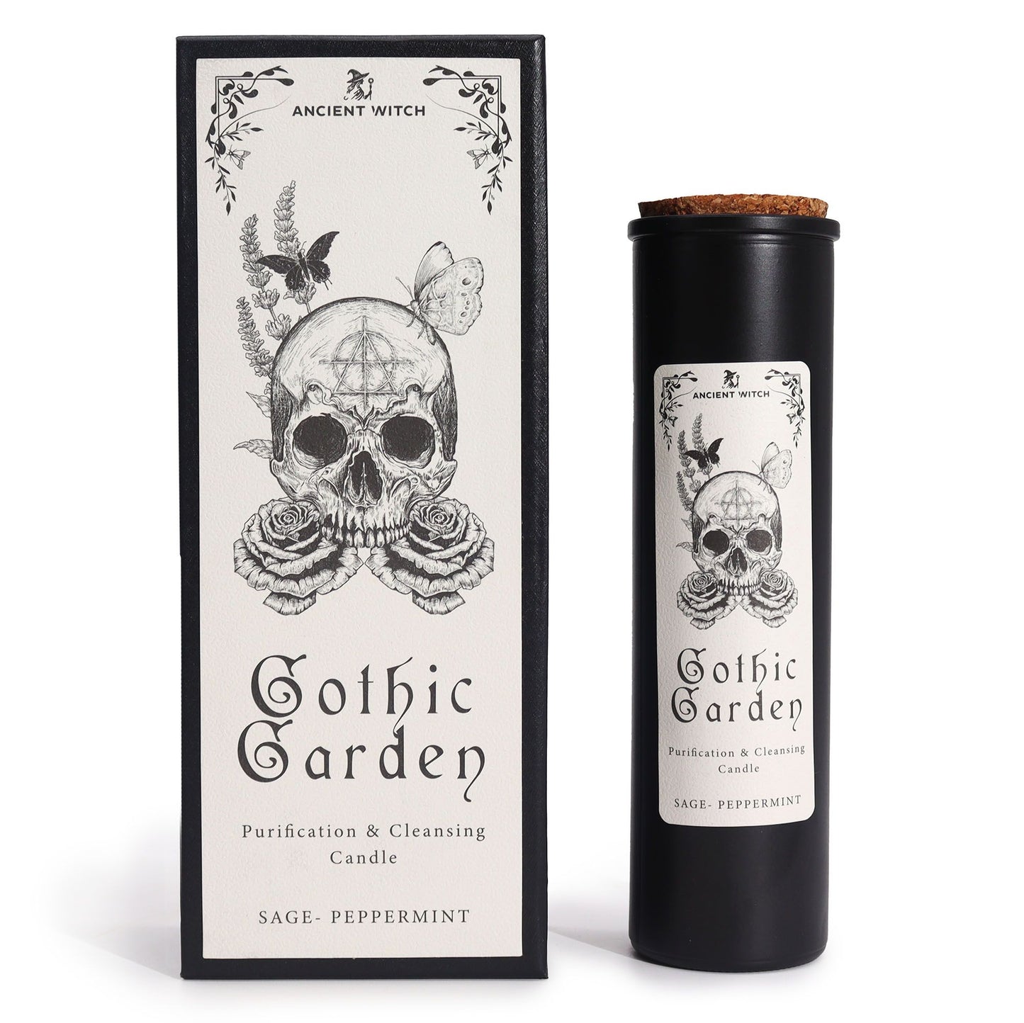 Ancient Witch Gothic Garden Candle – Cleansing & Purification | Sage & Peppermint Ritual Candle