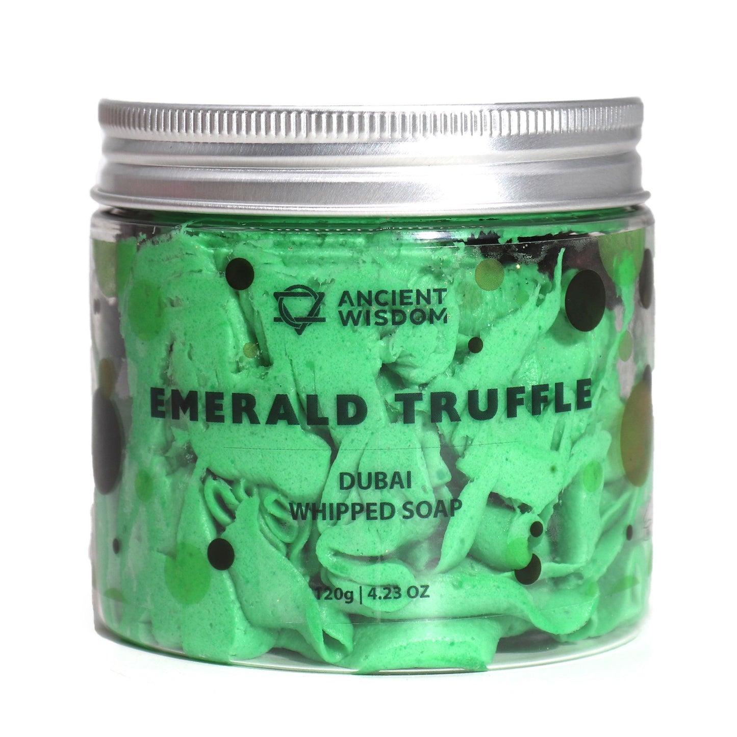 Dubai Whipped Cream Soap – Emerald Truffle | Luxurious Whipped Soap with Oudh, Honey & Dark Chocolate (120g)