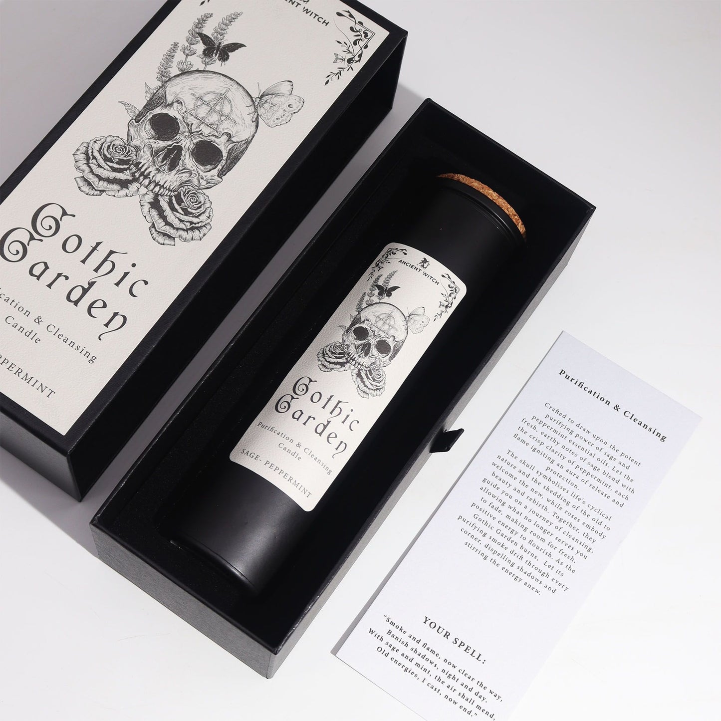 Ancient Witch Gothic Garden Candle – Cleansing & Purification | Sage & Peppermint Ritual Candle