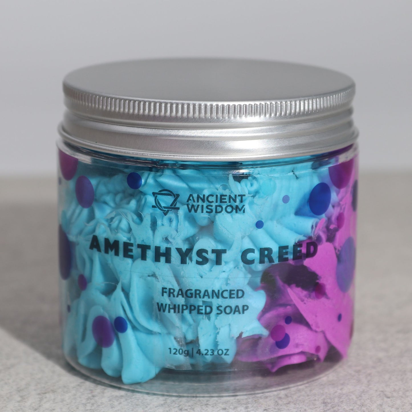 Amethyst Creed Whipped Cream Soap 120g | Vegan Handmade Soap | Delicate Fruity Fragrance