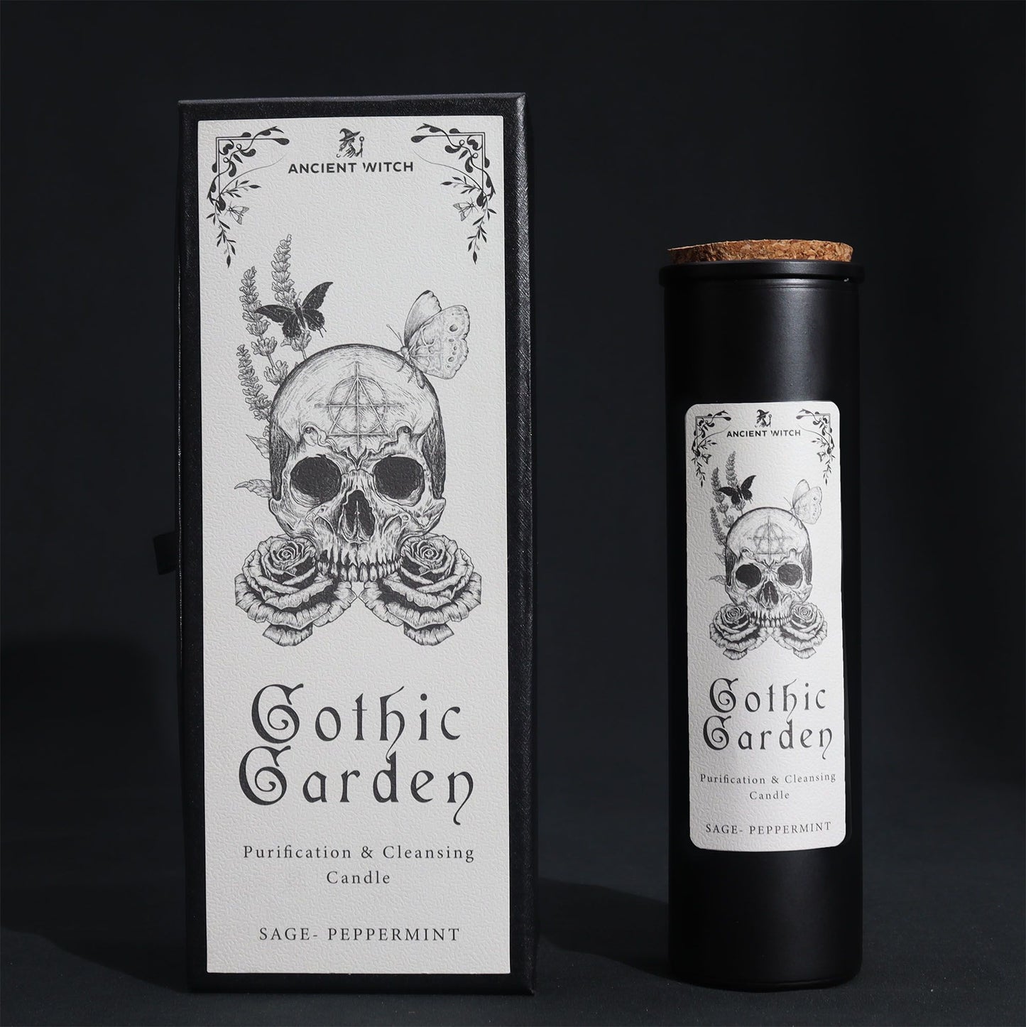 Ancient Witch Gothic Garden Candle – Cleansing & Purification | Sage & Peppermint Ritual Candle