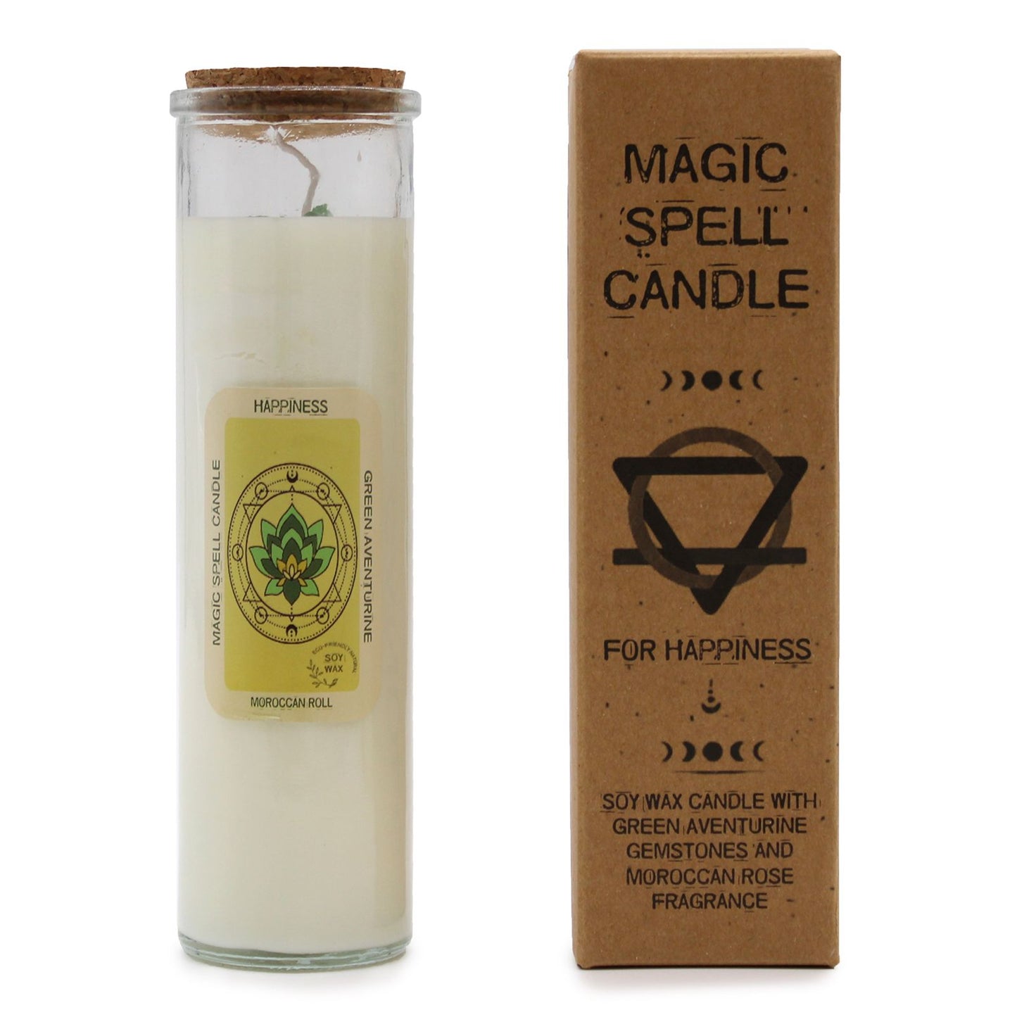 Magic Spell Candle – Happiness | Radiate Joy & Positive Energy (280g, 50hr Burn Time)
