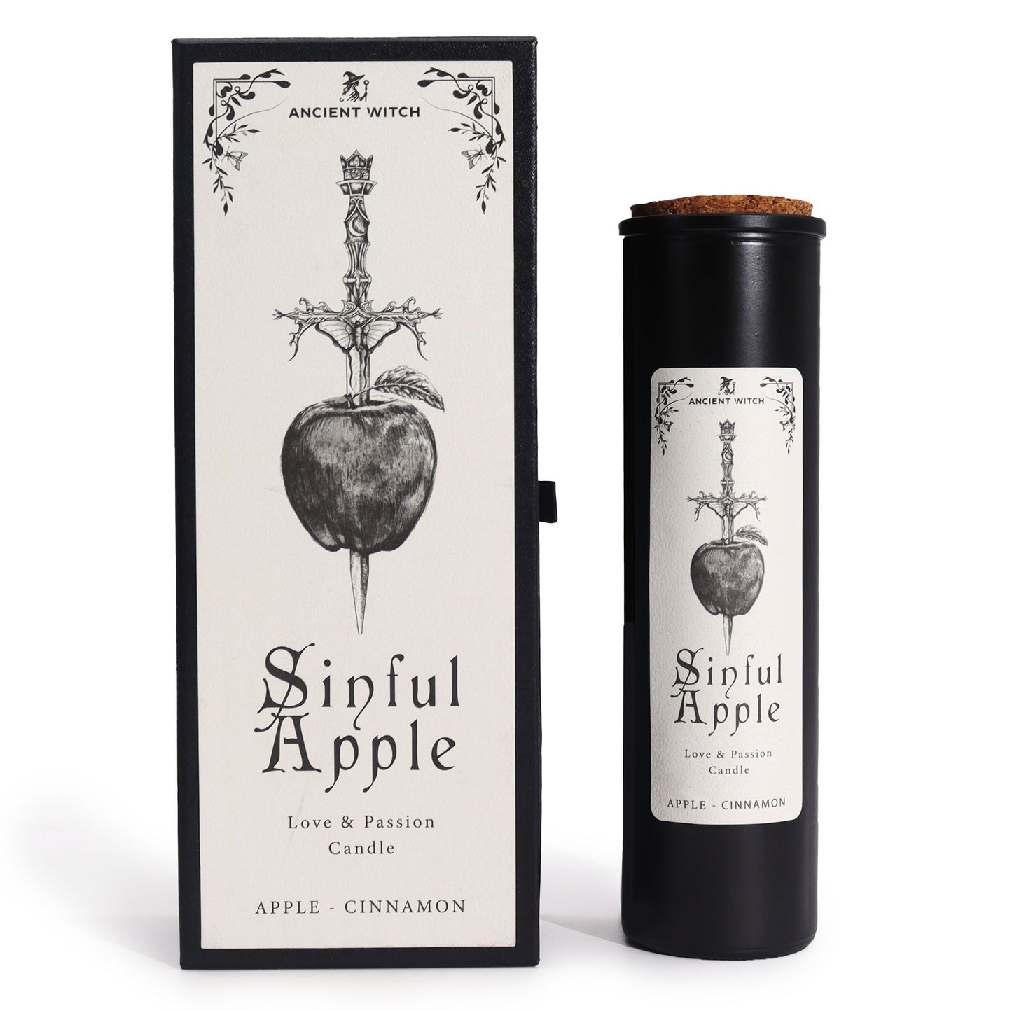 Ancient Witch Sinful Apple Candle – Love & Passion | Apple & Cinnamon Ritual Candle