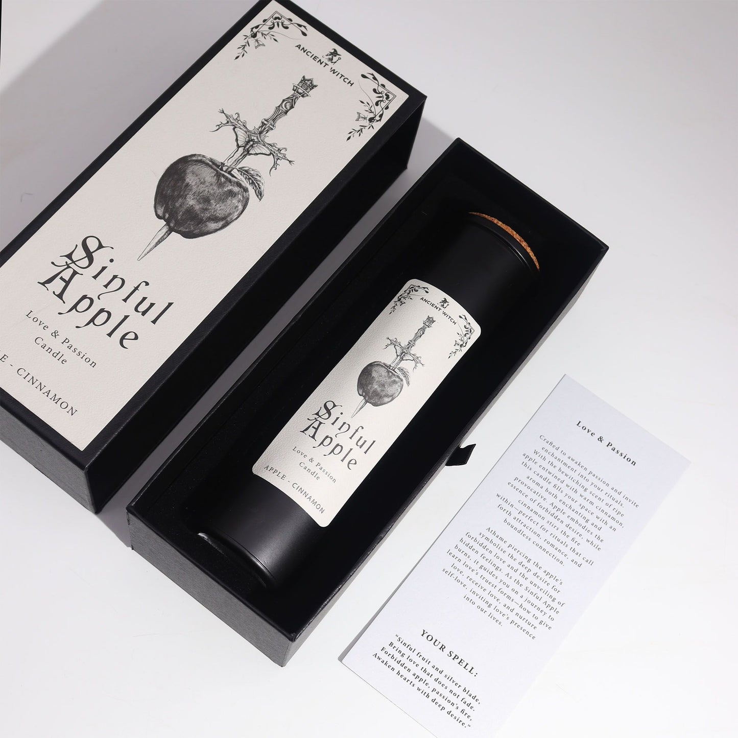 Ancient Witch Sinful Apple Candle – Love & Passion | Apple & Cinnamon Ritual Candle