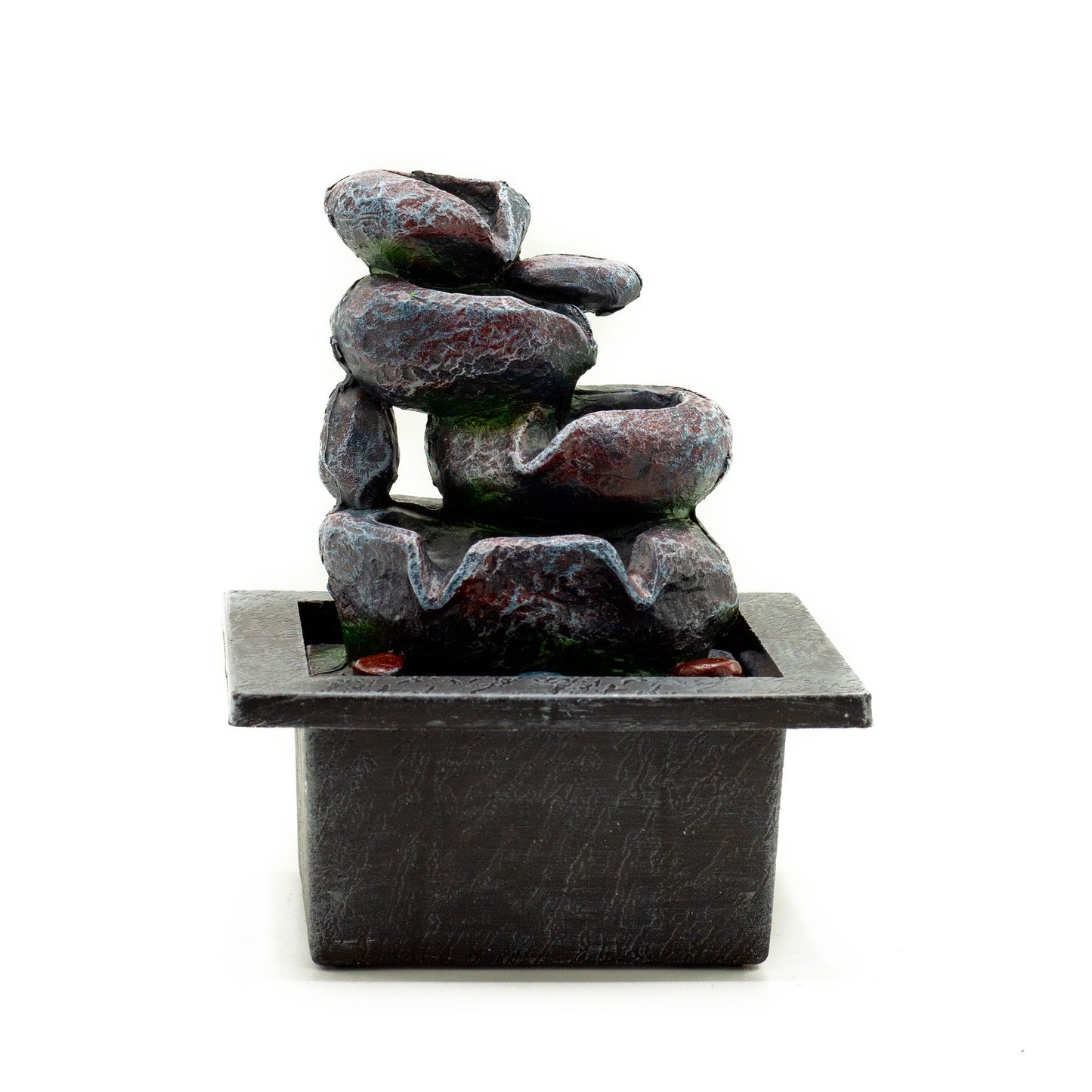 Decorative stone fountain on a white background