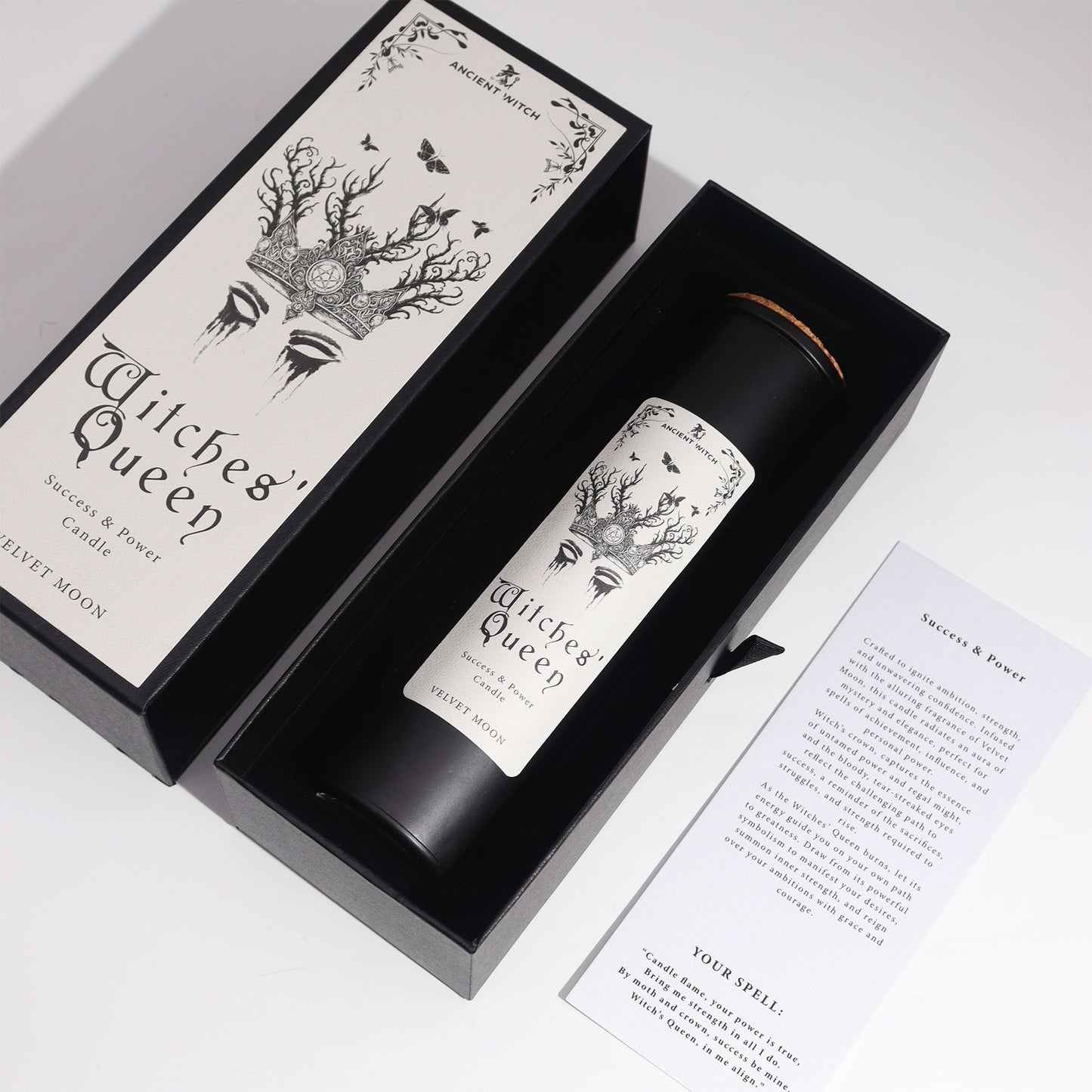 Ancient Witch Witches’ Queen Candle – Power & Success | Velvet Moon Ritual Candle