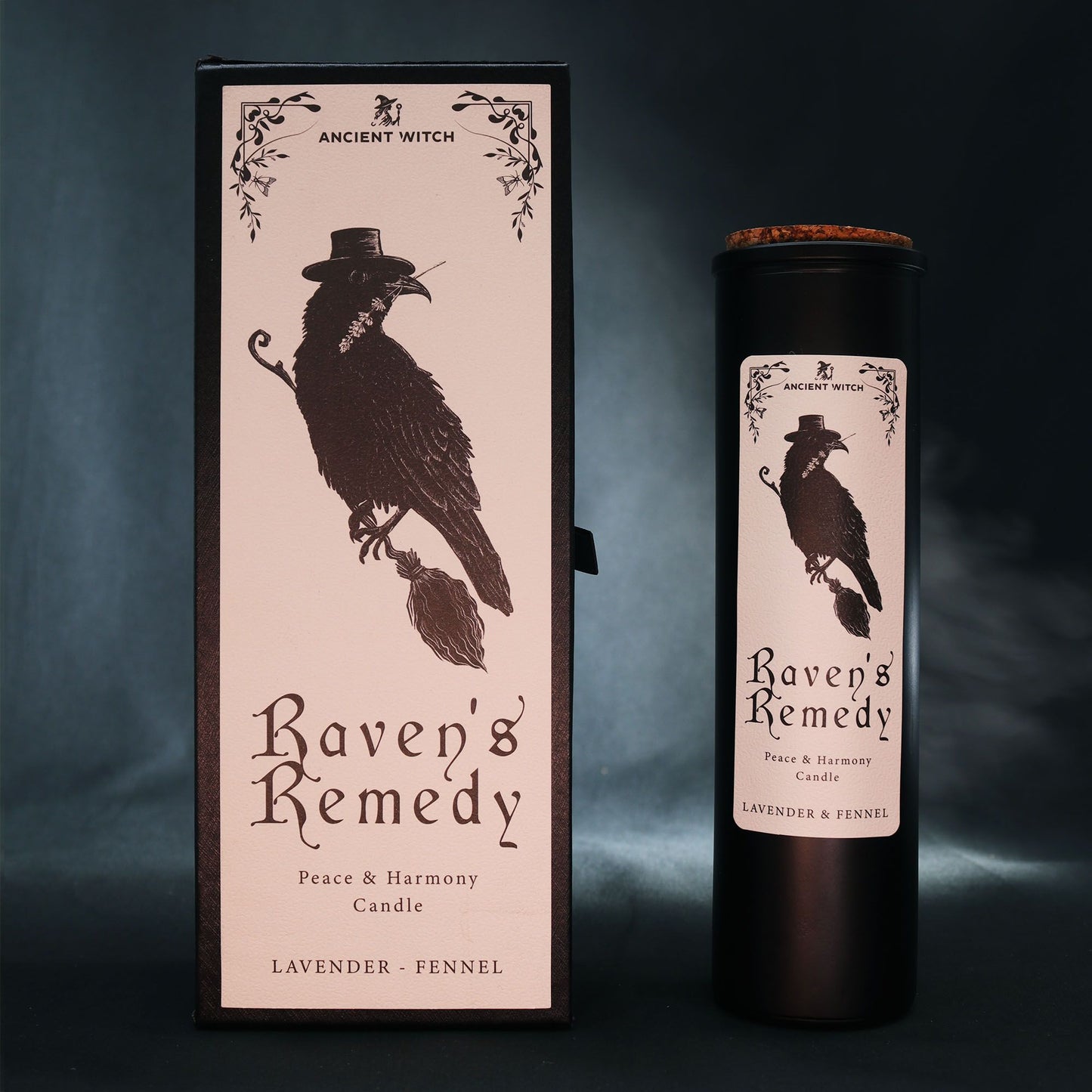 Ancient Witch Raven’s Remedy Candle – Peace & Harmony | Lavender & Fennel Ritual Candle