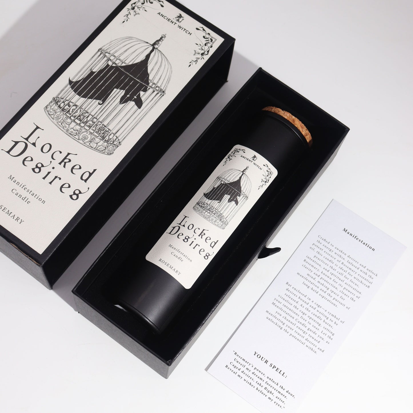 Ancient Witch Locked Desires Candle – Manifestation | Rosemary Ritual Candle