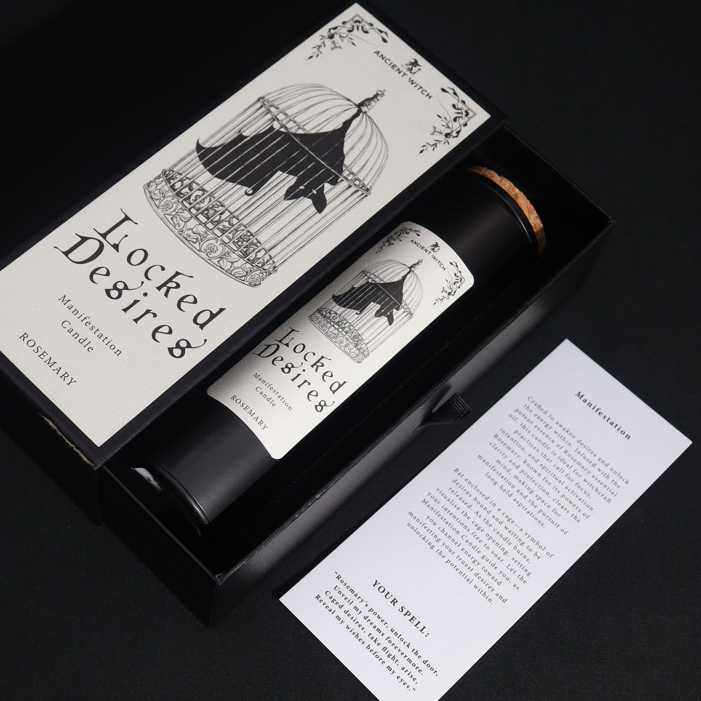 Ancient Witch Locked Desires Candle – Manifestation | Rosemary Ritual Candle