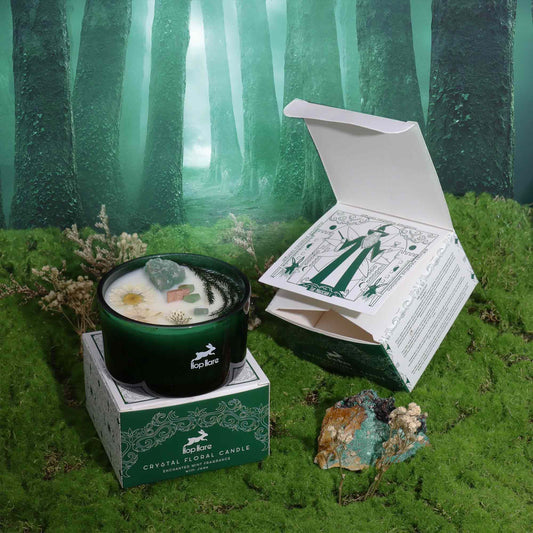 The Magician Crystal Magic Candle – Jade & Enchanted Mint | Calm, Clarity & Spiritual Balance (22hr Burn Time)