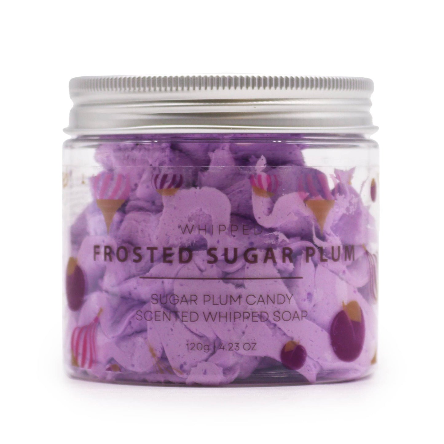 Frosted Sugar Plum Whipped Cream Soap 120g Handmade Vegan Soap | Festive Winter Skincare Treat