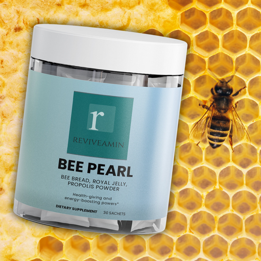 Bee Pearl Powder – Bee Bread, Propolis & Royal Jelly Superfood Blend for Daily Wellness & Antioxidant