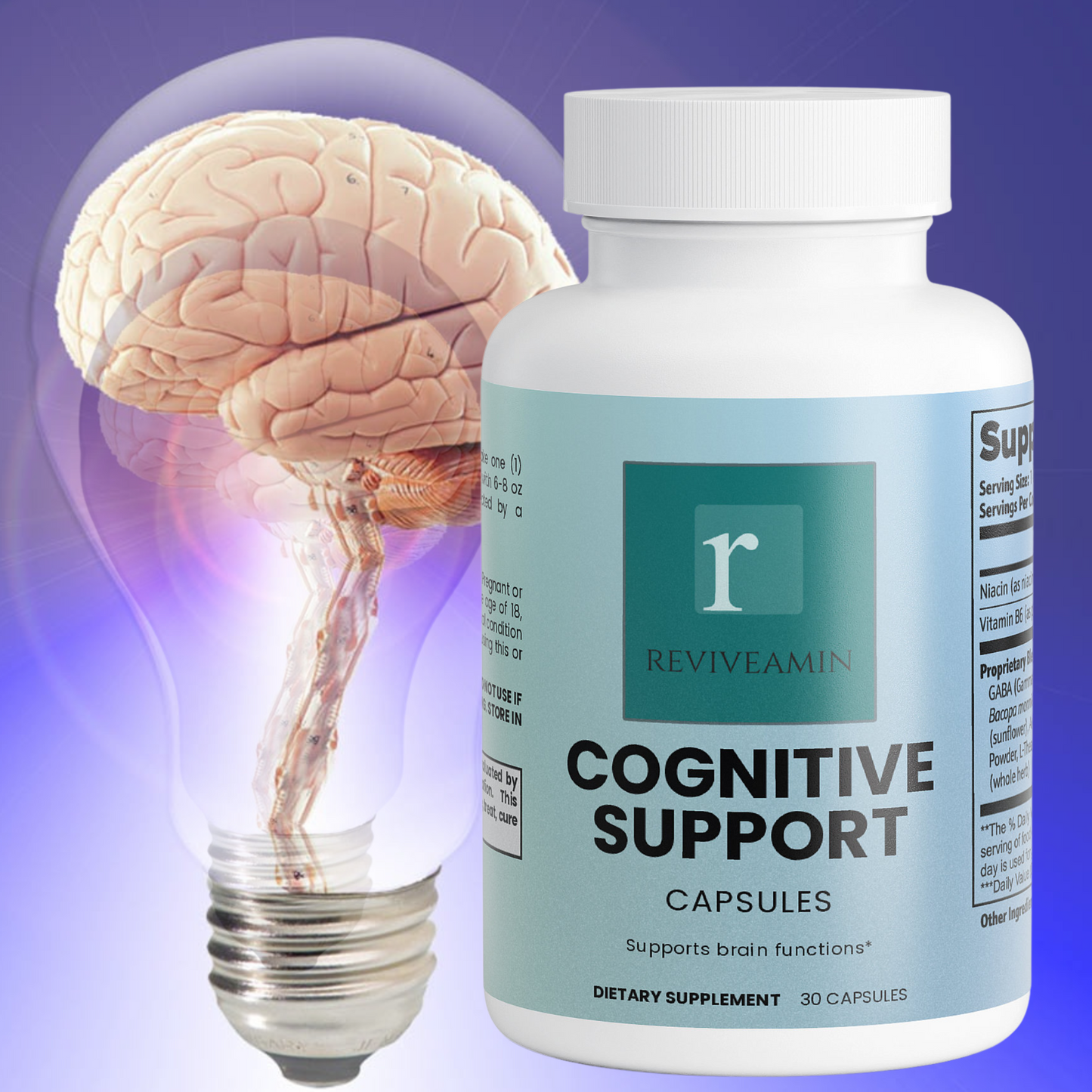 Cognitive Support Capsules - Brain & Focus Blend—Enhance Clarity, Memory & Mental Resilience