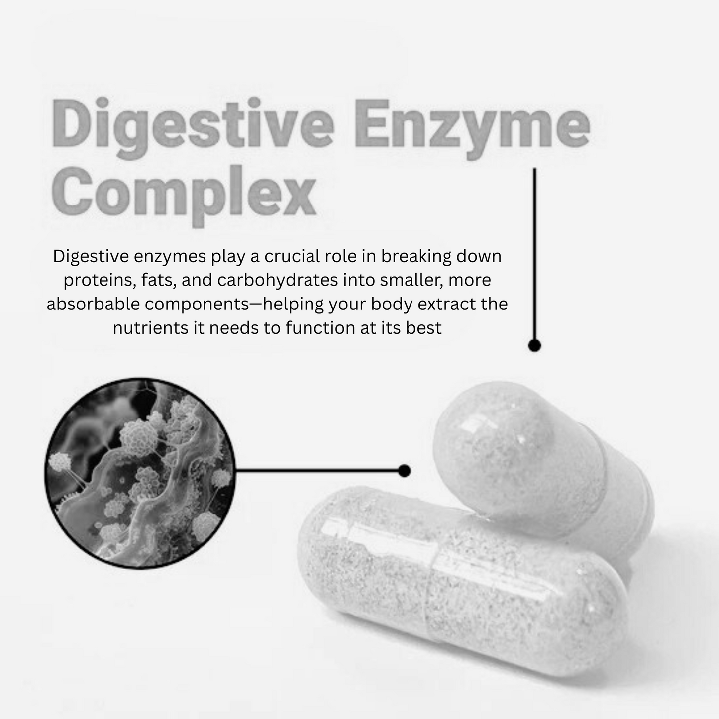 Digestive Enzyme Pro Complex Blend Capsules – Support Nutrient Absorption & Energy Production