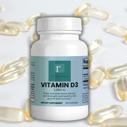 Vitamin D3 2,000 IU Supplement – Bone, Teeth, Muscle & Immune Support